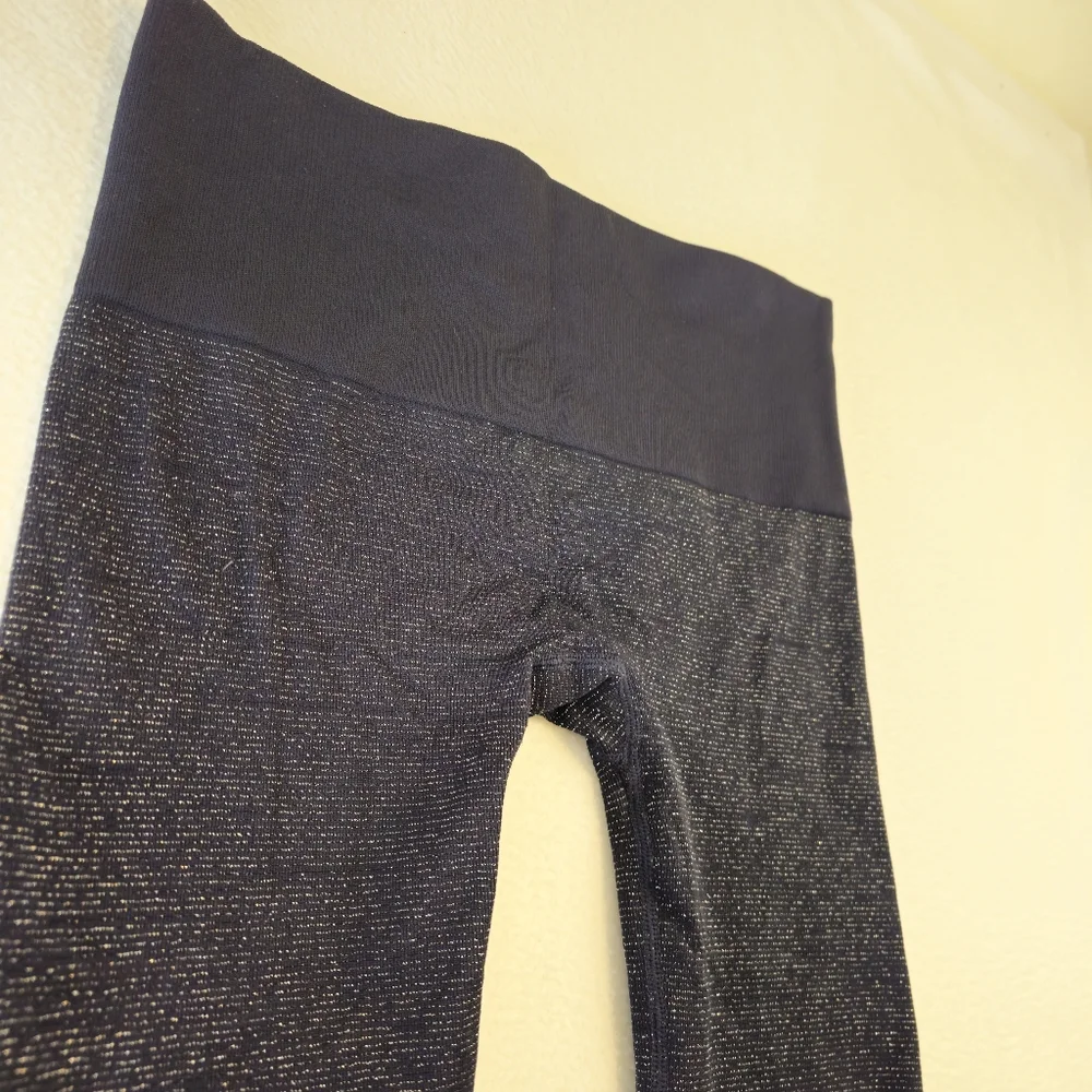 Chico's  ZENERGY Sparkle Navy Leggings SIZE 2